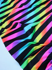 Load image into Gallery viewer, Neon Rainbow Ombre K-Deer Signature Stripe Athletic Nylon/Spandex
