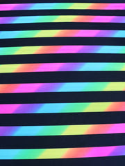 Load image into Gallery viewer, Neon Rainbow Ombre K-Deer Signature Stripe Athletic Nylon/Spandex
