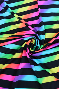 Neon Rainbow Ombre K-Deer Signature Stripe Athletic Nylon/Spandex