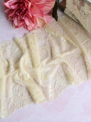 Load image into Gallery viewer, Pale Yellow 9&quot; Wide Stretch Lace
