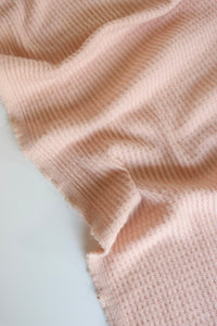 Dusty Peach Brushed Waffle Sweater Knit