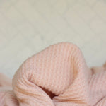 Load image into Gallery viewer, Dusty Peach Brushed Waffle Sweater Knit
