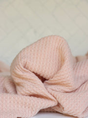 Load image into Gallery viewer, Dusty Peach Brushed Waffle Sweater Knit