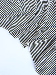 Load image into Gallery viewer, Olive &amp; Ivory Jacquard Vertical Stripe Sweater Knit