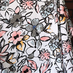 Load image into Gallery viewer, Floral Sketches on White 100% Cotton Jersey
