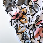 Load image into Gallery viewer, Floral Sketches on White 100% Cotton Jersey
