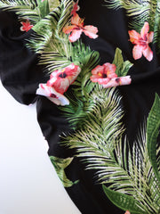 Load image into Gallery viewer, Flower Vines on Black 100% Cotton Jersey
