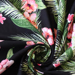 Load image into Gallery viewer, Flower Vines on Black 100% Cotton Jersey
