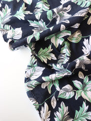 Load image into Gallery viewer, Flora &amp; Fauna on Navy 100% Cotton Jersey