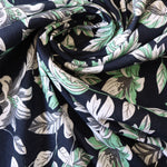 Load image into Gallery viewer, Flora &amp; Fauna on Navy 100% Cotton Jersey
