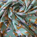 Load image into Gallery viewer, Flora &amp; Fauna on Mint 100% Cotton Jersey
