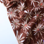 Load image into Gallery viewer, Flower Burst on Red Brown 100% Cotton Jersey
