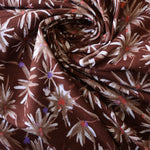 Load image into Gallery viewer, Flower Burst on Red Brown 100% Cotton Jersey
