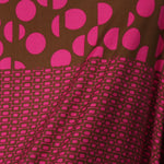 Load image into Gallery viewer, Pink &amp; Brown Geometric 100% Silk Jersey
