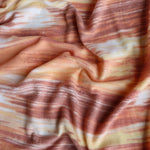 Load image into Gallery viewer, Terracotta &amp; Peach Paint Streaks Alpaca Soft Brushed Sweater Knit
