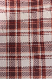 Brown & Eggshell Plaid Double Brushed Poly