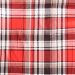 Load image into Gallery viewer, Hot Red &amp; Dark Brown Plaid Double Brushed Poly

