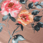 Load image into Gallery viewer, Maya Floral on Taupe Double Brushed Poly
