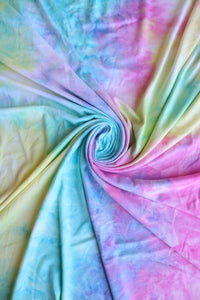Cotton Candy Tie Dye Double Brushed Poly