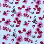 Load image into Gallery viewer, Claudia (Rose/Burgundy) on Ivory Pointelle Rib Knit
