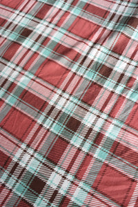 Mint & Clay Plaid Double Brushed Poly