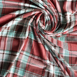 Load image into Gallery viewer, Mint &amp; Clay Plaid Double Brushed Poly
