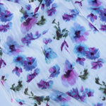 Load image into Gallery viewer, Claudia (Purple/Blue) on Ivory Pointelle Rib Knit
