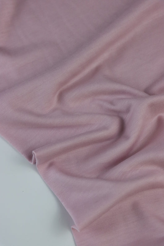 Ice Pink Kerry 100% Superwash Wool Jersey Knit | By The Half Yard