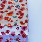 Load image into Gallery viewer, Claudia (Purple/Blue) on Ivory Pointelle Rib Knit
