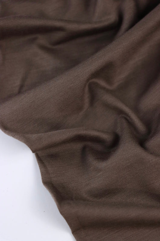 Sable Brown Kerry 100% Superwash Wool Jersey Knit | By The Half Yard