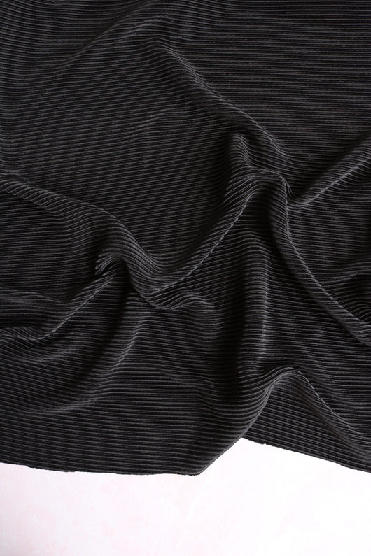 Black Pleated Knit