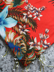 Load image into Gallery viewer, Ohana on Bright Coral Double Brushed Poly
