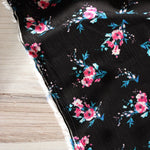 Load image into Gallery viewer, Suri Floral on Black Rayon Crepon
