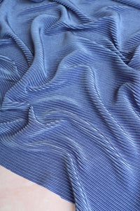 Denim Blue Pleated Knit
