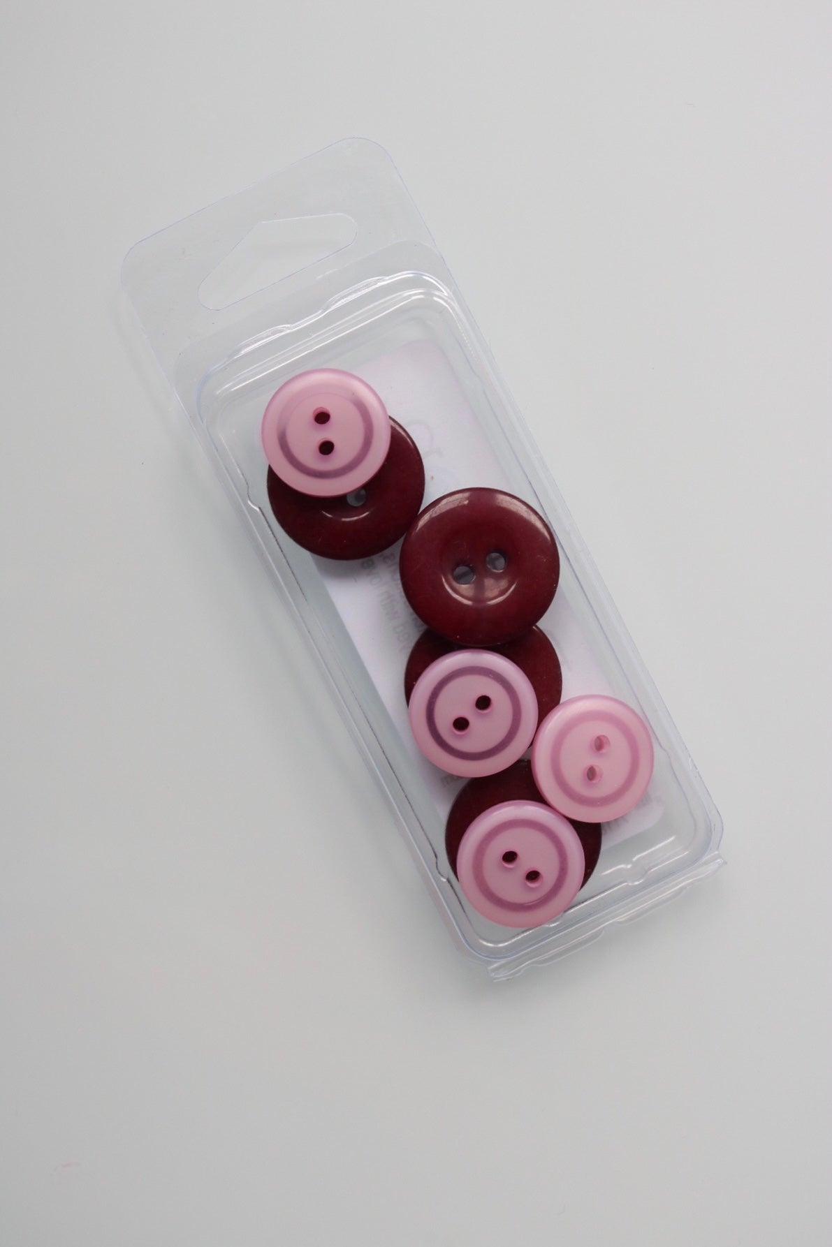 5/8 Pink Buttons, 3 Packages