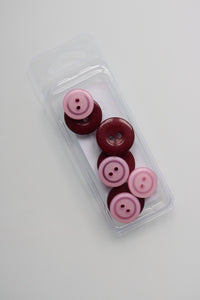 Cranberry | 5/8" & 3/4" Snack Packs | Just Another Button Company