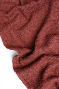 Rust Brushed 2x1 Ribbed Sweater Knit