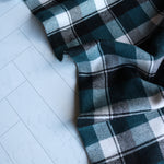 Load image into Gallery viewer, Teal Plaid | Seawool Heavy Flannel | Robert Kaufman

