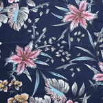 Load image into Gallery viewer, Grace Floral on Navy Wool Dobby
