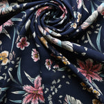 Load image into Gallery viewer, Grace Floral on Navy Wool Dobby
