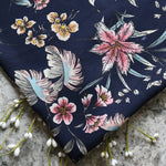 Load image into Gallery viewer, Grace Floral on Navy Wool Dobby
