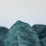 Load image into Gallery viewer, Marled Hunter Green Brushed Hacci Sweater Knit
