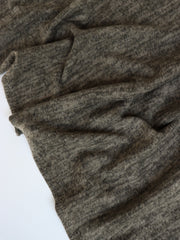 Load image into Gallery viewer, Marled Olive Brushed Hacci Sweater Knit