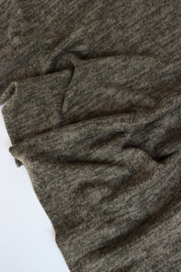 Marled Olive Brushed Hacci Sweater Knit
