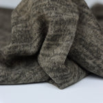 Load image into Gallery viewer, Marled Olive Brushed Hacci Sweater Knit
