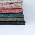 Load image into Gallery viewer, Marled Olive Brushed Hacci Sweater Knit
