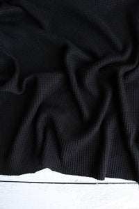 Ebony Banff Ultra Thick 1x1 Rib Sweater Knit