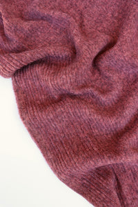 Marled Cinnamon Brushed 4x1 Ribbed Sweater Knit
