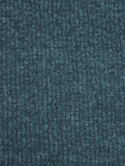 Load image into Gallery viewer, Marled Hunter Green Brushed 4x1 Ribbed Sweater Knit
