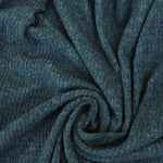 Load image into Gallery viewer, Marled Hunter Green Brushed 4x1 Ribbed Sweater Knit
